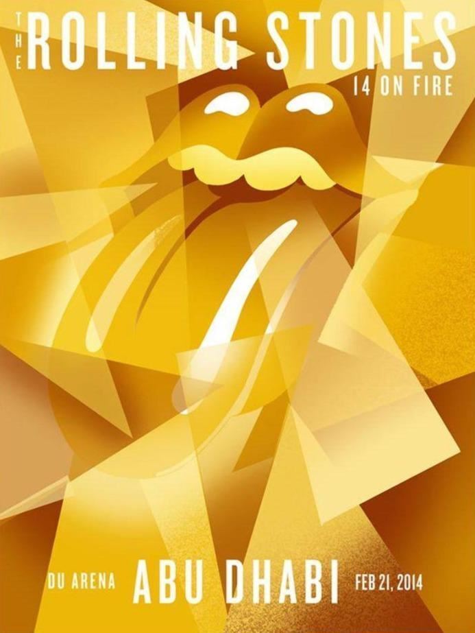The Rolling Stones 14 On Fire Tour Lithograph Series Asia & European Poster Set