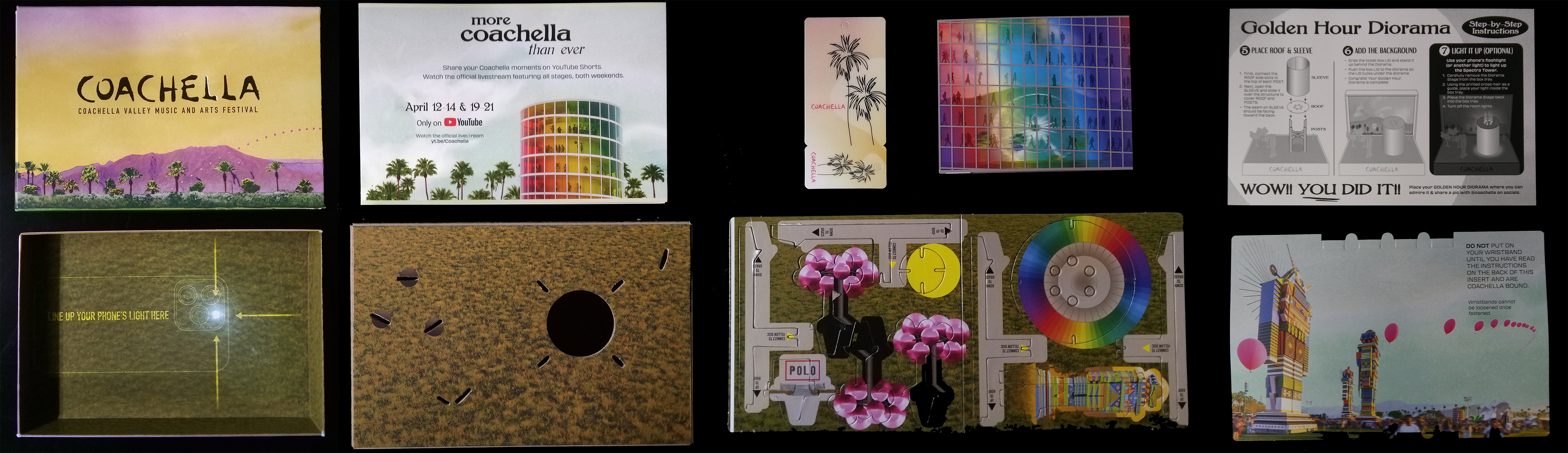 2024 Coachella Welcome Guide Swag Diorama, Lost & Found Tags