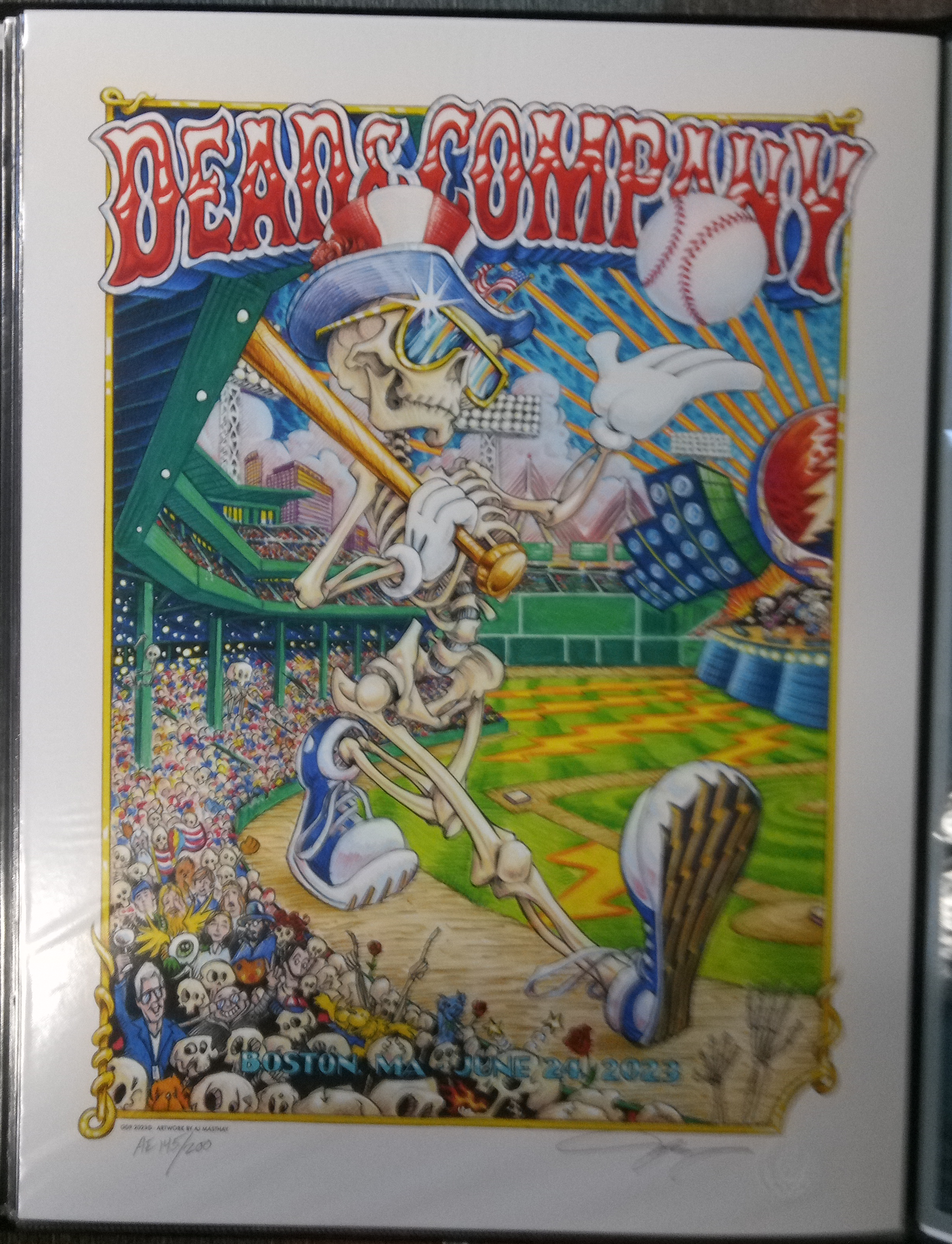 AJ Masthay 2023 "Dead & Company Fenway Night #1 & #2" Poster Set