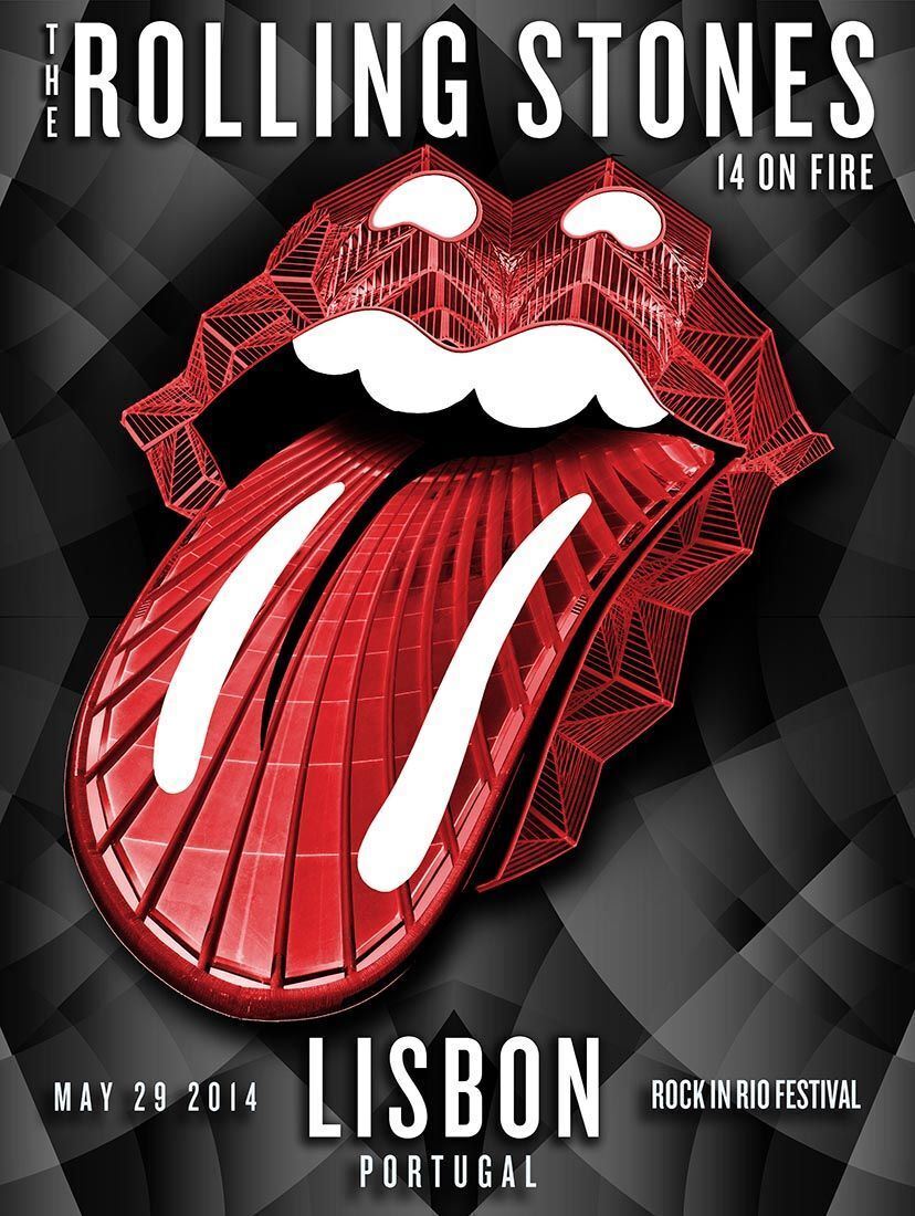 The Rolling Stones 14 On Fire Tour Lithograph Series Asia & European Poster Set