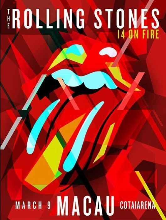The Rolling Stones 14 On Fire Tour Lithograph Series Asia & European Poster Set