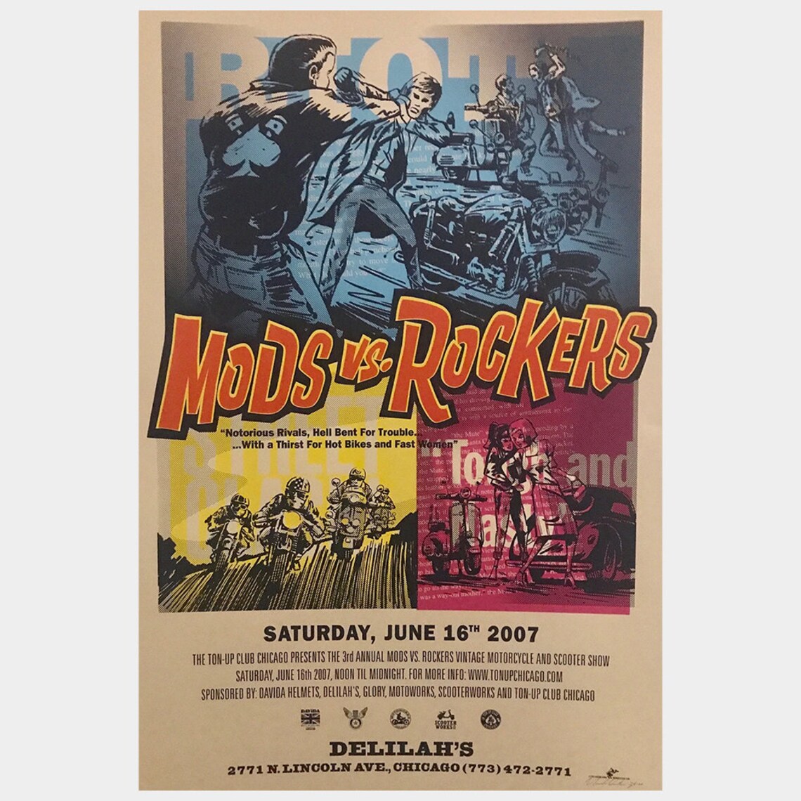 Martin Cimek Mods Vs. Rockers Delilah's Chicago 2007 S/N xx/100