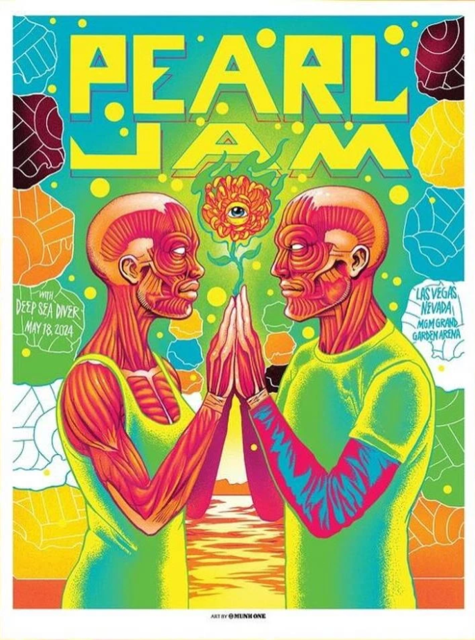 Pearl Jam Las Vegas Blue Variant Artists' Proof Munk One 5/18/24
