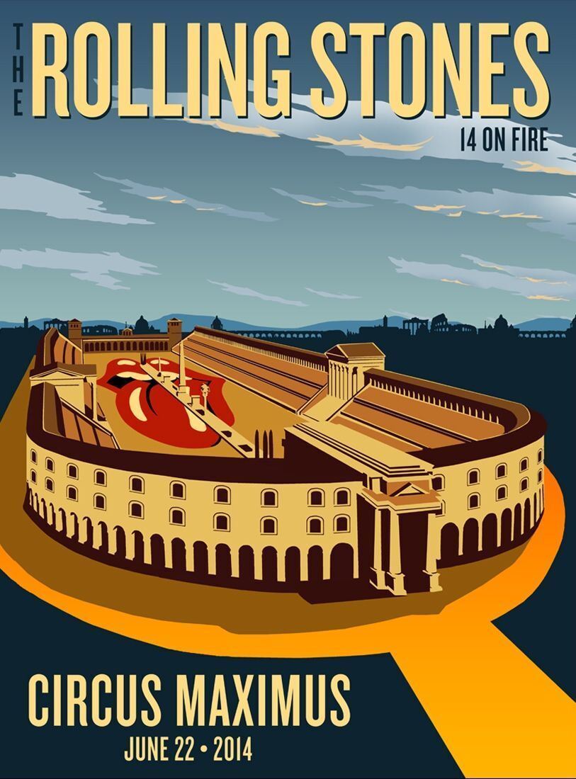 The Rolling Stones 14 On Fire Tour Lithograph Series Asia & European Poster Set
