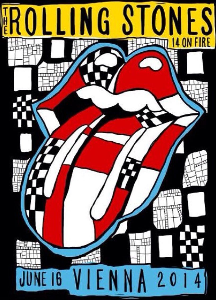 The Rolling Stones 14 On Fire Tour Lithograph Series Asia & European Poster Set