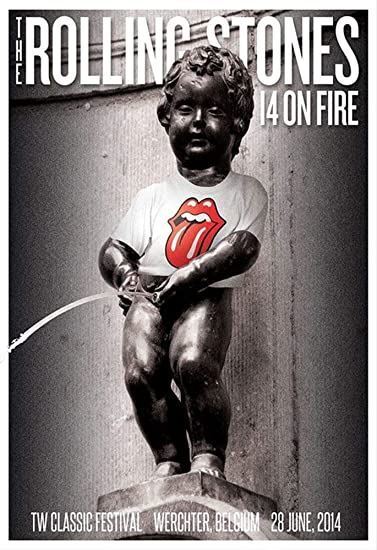 The Rolling Stones 14 On Fire Tour Lithograph Series Asia & European Poster Set