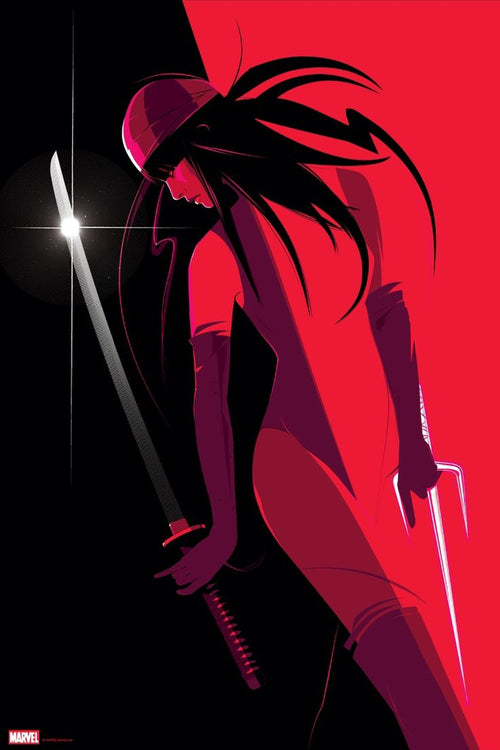 Title:  Elektra  Poster artist: Craig Drake  Edition:  xx/275  Type:  Screen print  Size:  24" x 36"  Notes:  Released by Mondo in 2014.  Print is stored flat in very good condition.  Following purchase, prints are rolled in archival paper and shipped with bubble wrap in sturdy cardboard tubes.  Check out our other listings for more hard-to-find and out-of-print posters.