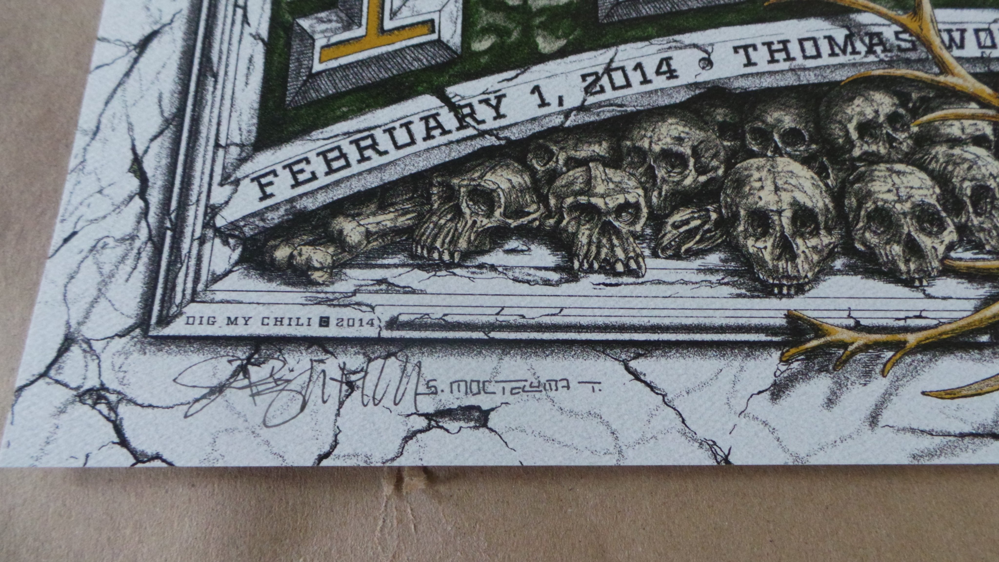 The Pixies Dig My Chili Asheville Concert Poster Print Signed Numbered 2014