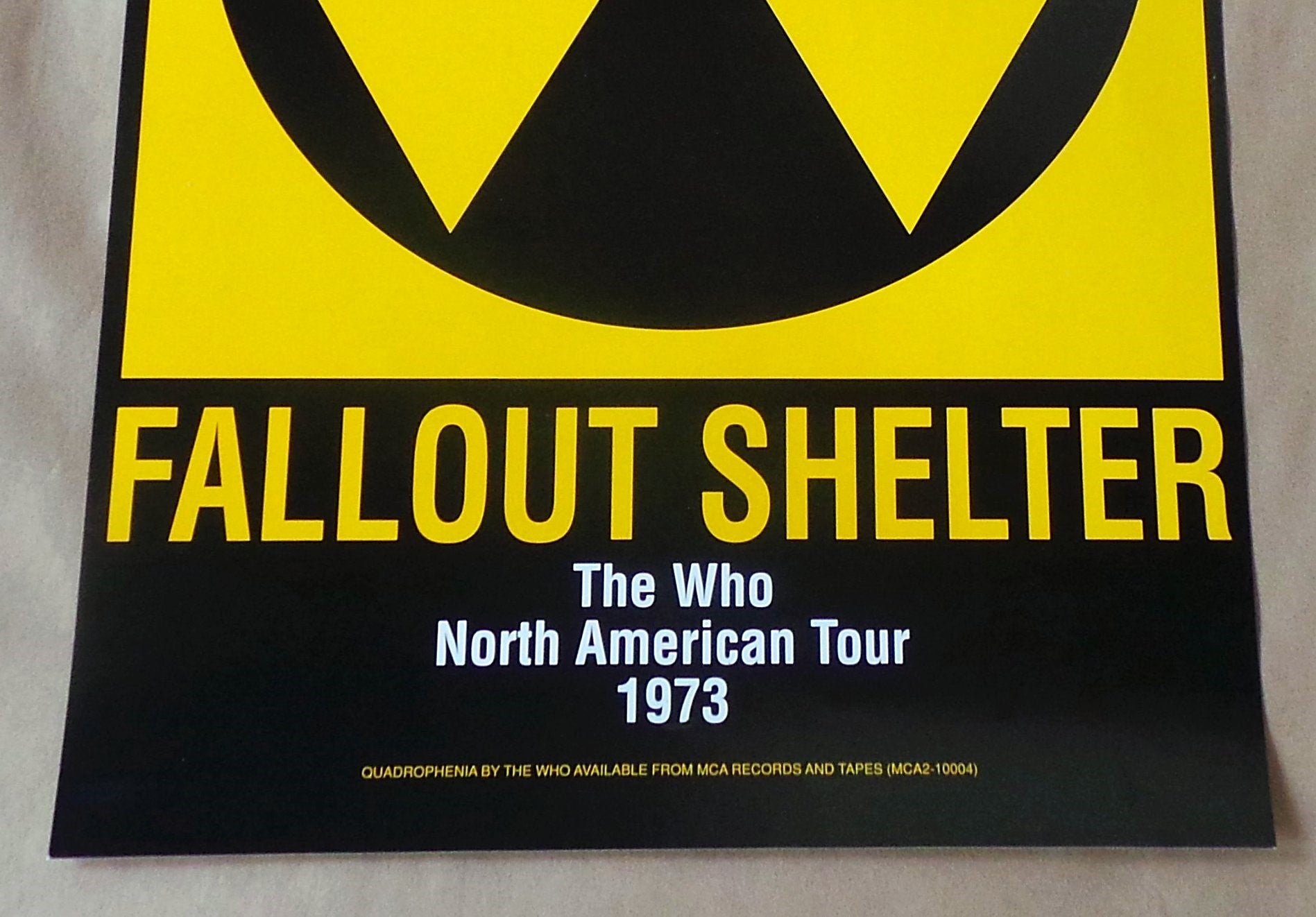 THE WHO Fallout Shelter US 1973 North American Tour Promo POSTER Quadrophenia