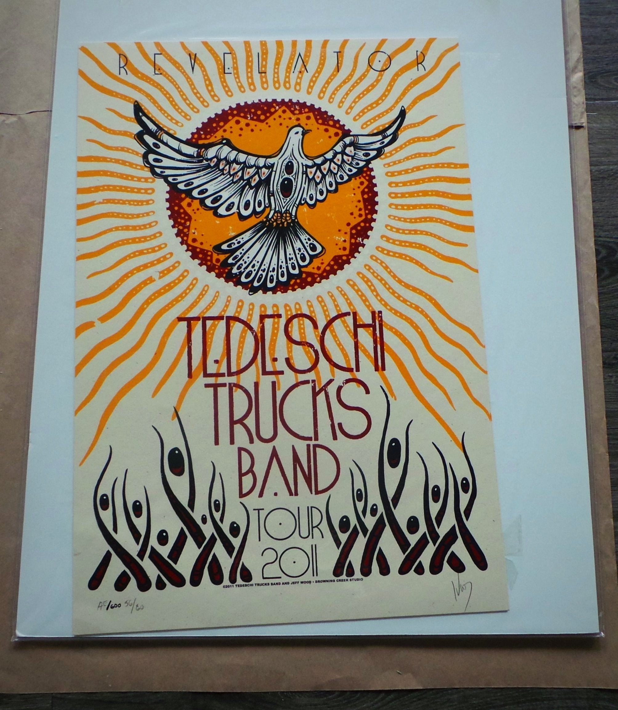 Tedeschi Trucks Band Revelator Tour Poster Jeff Wood, 2011, S/N'd