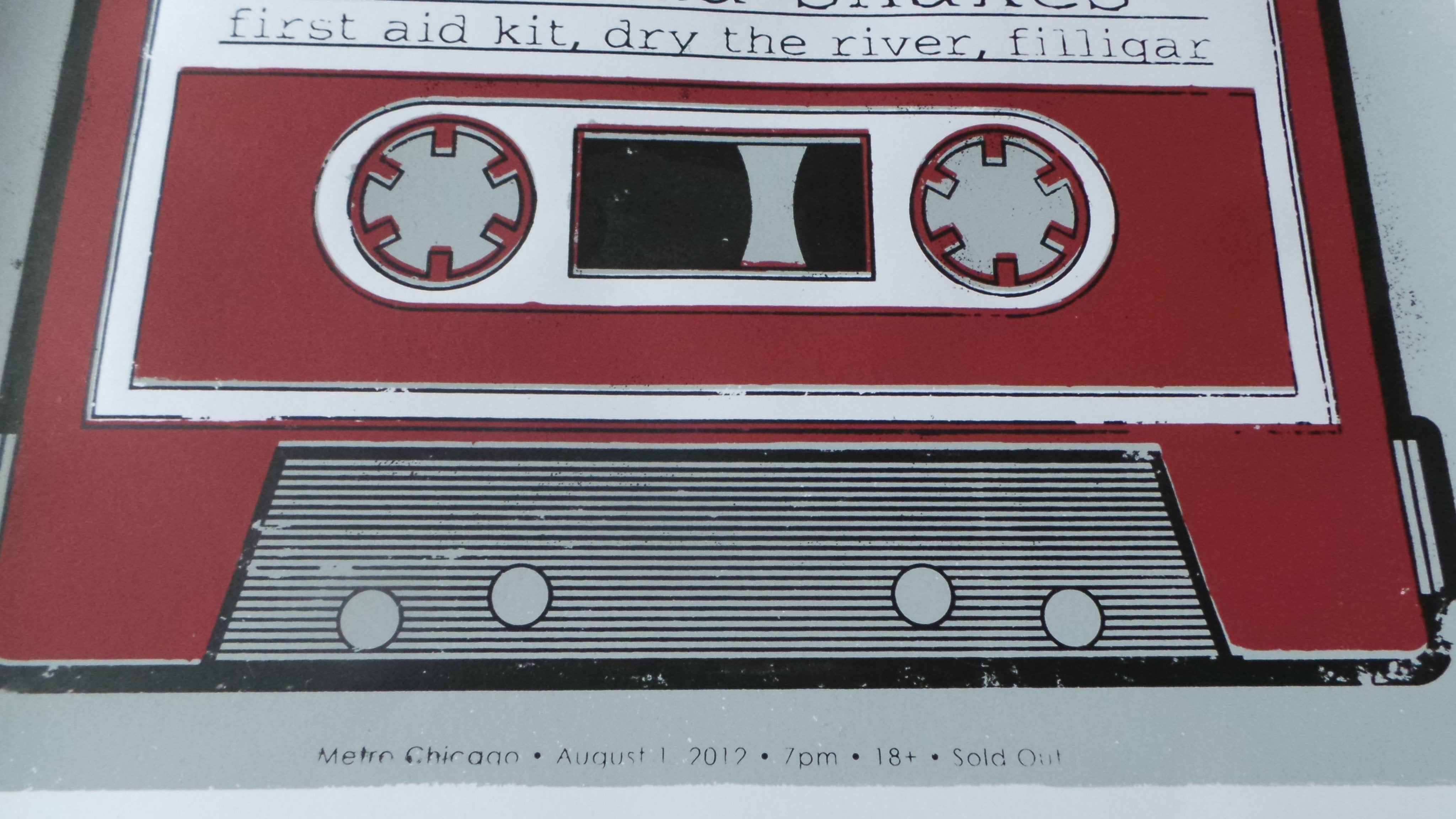"Alabama Shakes Metro Chicago, IL" by Lolla Nelarusky, 8/1/2012.  New, stored flat in very good condition. Prints are IN HOUSE and READY TO SHIP! Check out our other listings for more hard-to-find and out-of-print posters