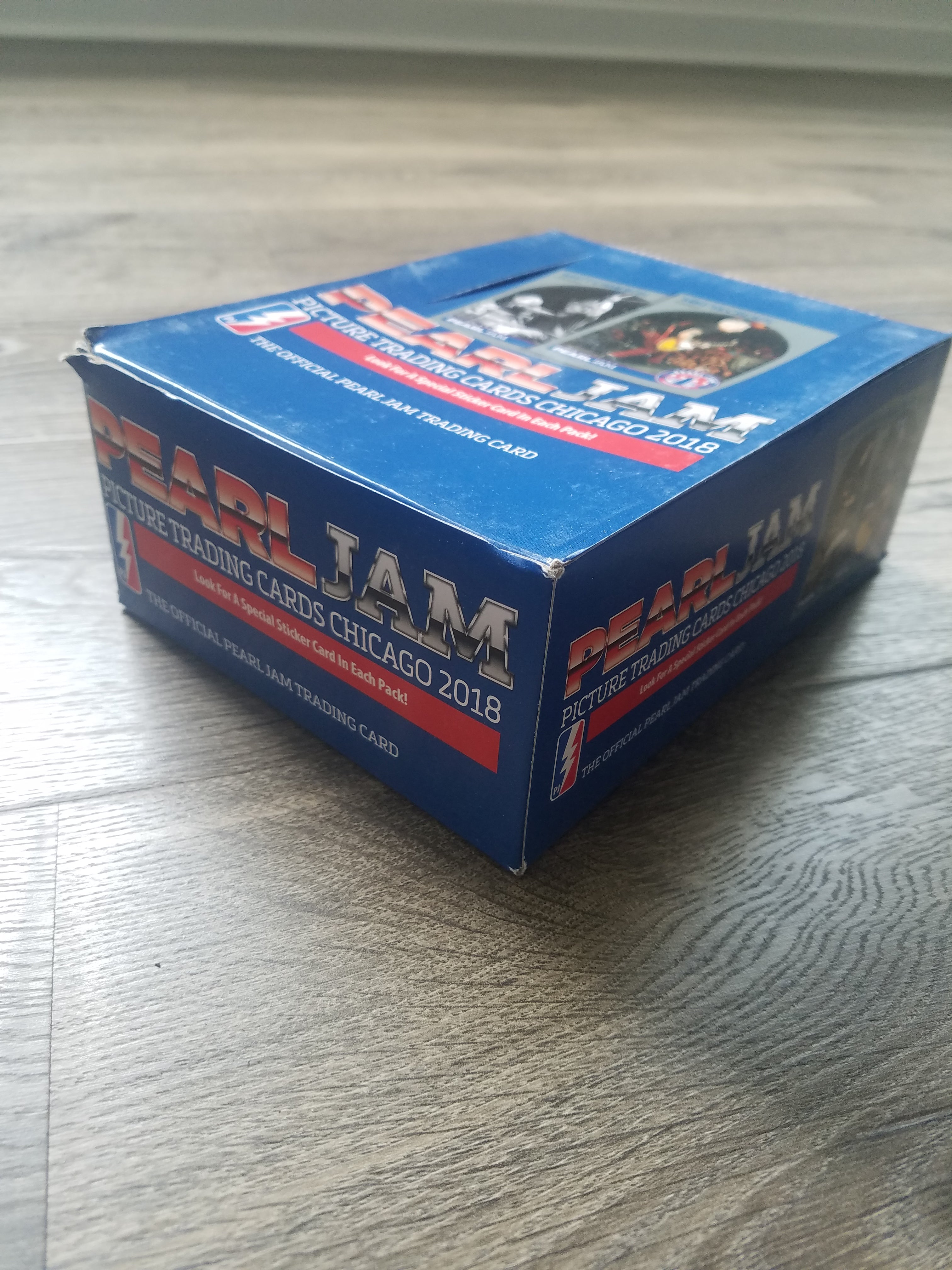 NOTES:  Purchased at the Merch Stand outside of Wrigley Field on the first day available - Thursday, August 16.   FULL BOX of 48 UNOPENED packs of Pearl Jam Picture Trading Cards for the Chicago shows in 2018.  Box is IN HAND AND SHIPS TODAY
