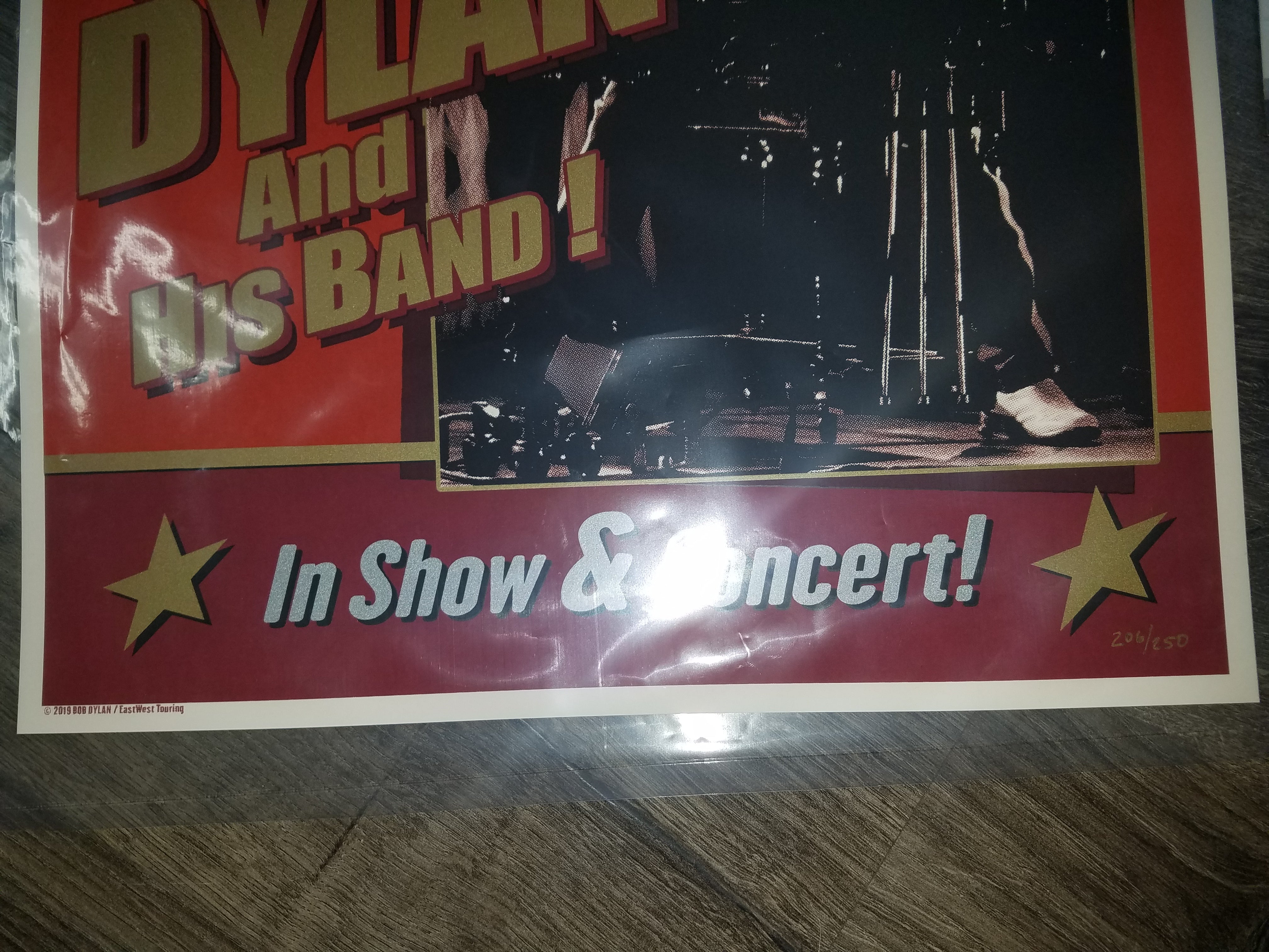 Bob Dylan, UIC Chicago 10/30/2019.  Sold Out and hand numbered in gold ink, Purchased in person at the show. In very good condition. In house ready to ship.