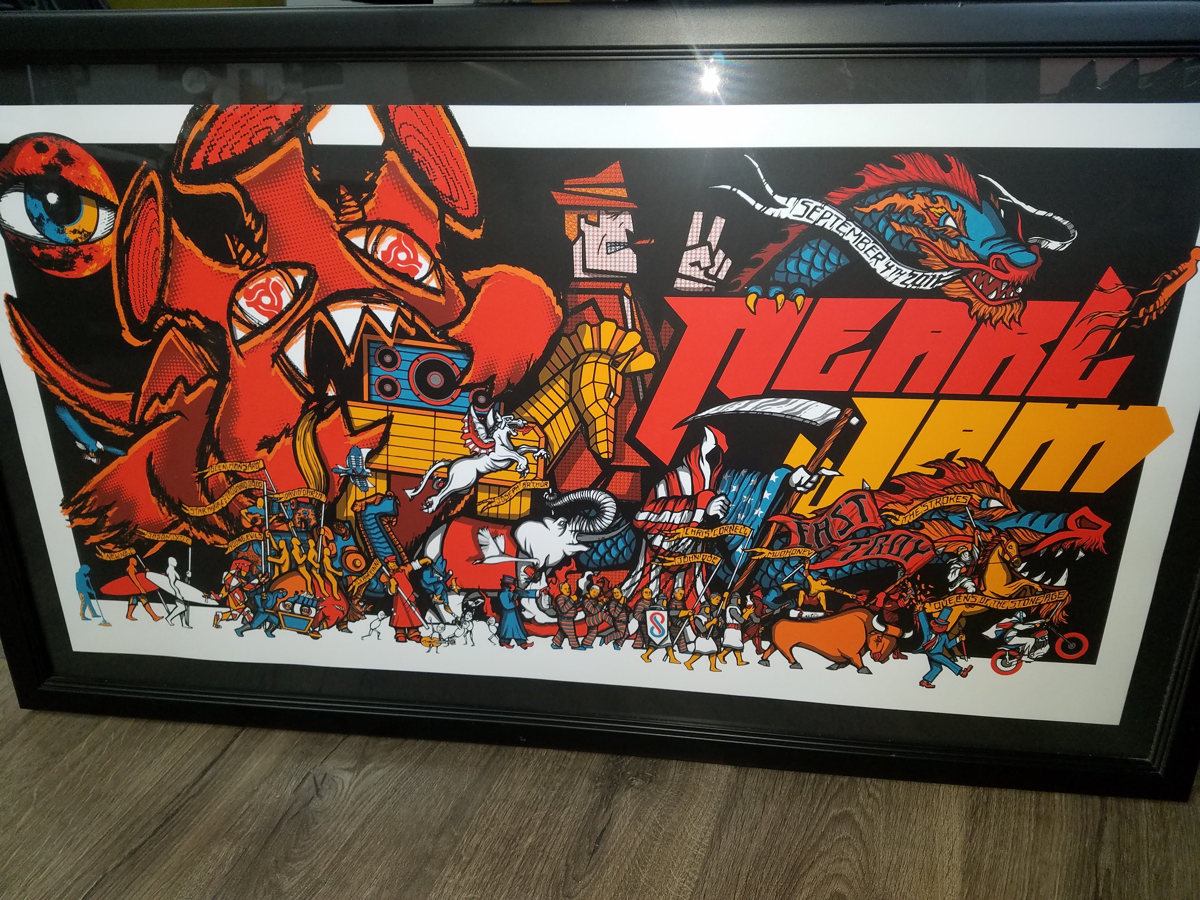 Pearl Jam East Troy 2011 Brad Klausen Alpine Valley Wisconsin FRAMED