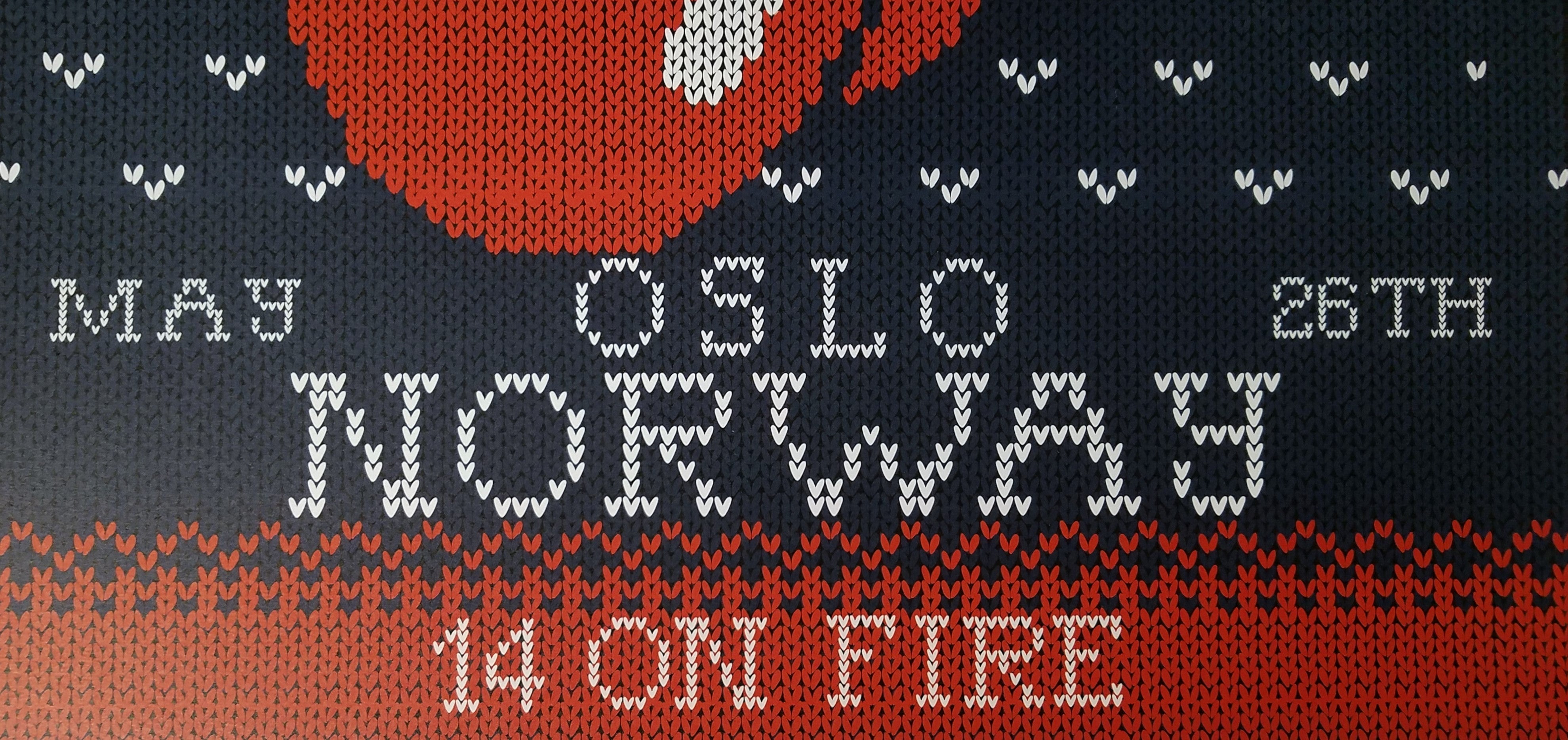 Title: Rolling Stones   Poster artist:   Edition: 1st edition, official poster hand numbered and embossed  Type: Limited edition lithograph   Size: 17" x 23"  Location: Oslo, Norway   Venue: Telenor Arena   Notes: Official poster, Europe 14 On Fire Tour original from the show!