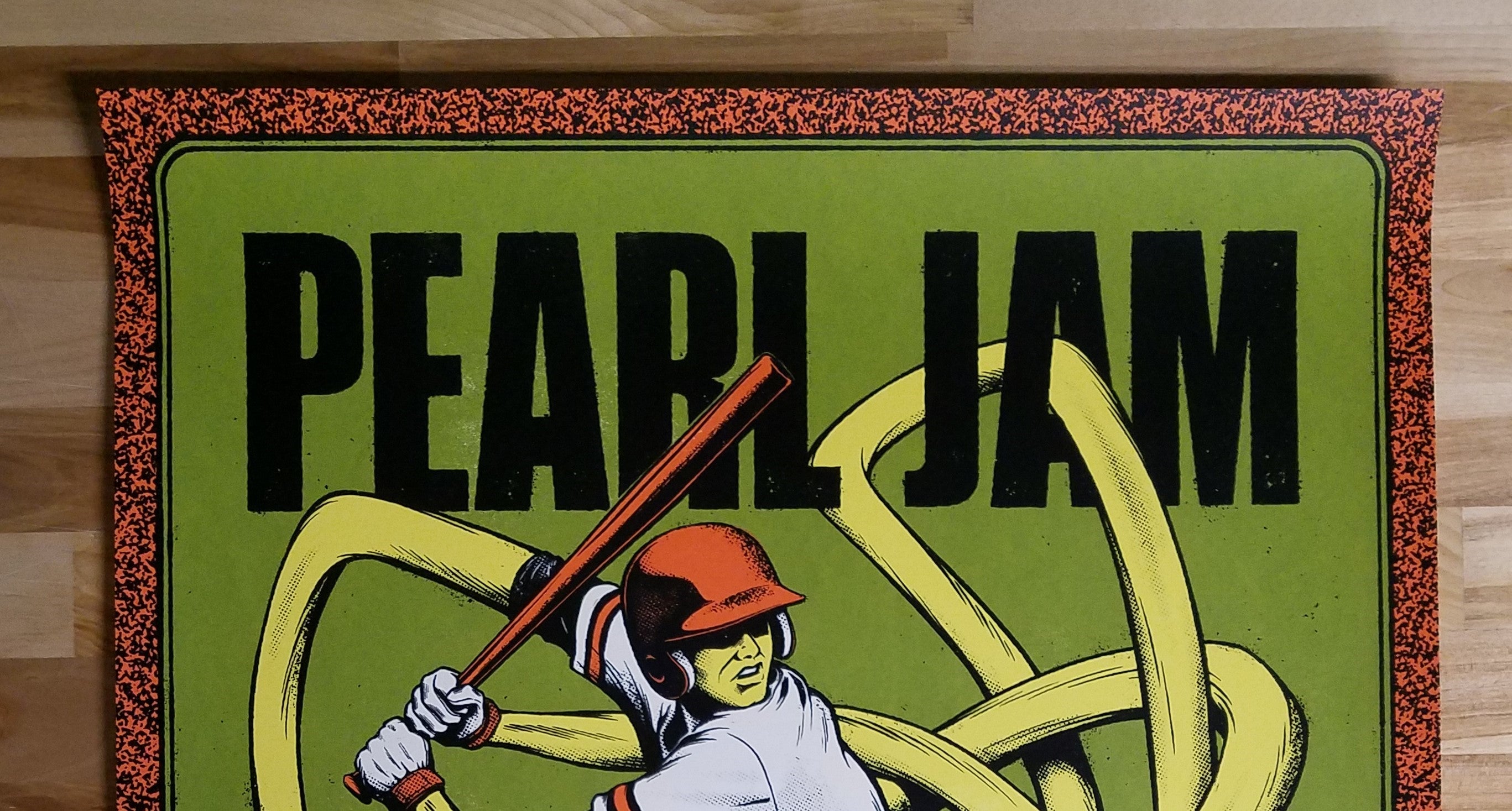 Title:  Pearl Jam Ames Bros Wrigley Field (August 18th and 20th, 2018)  Artist:  Andrew Fairclough  Edition:  Official Merch Tent Poster, unsigned and unnumbered  Type:  Screen print poster  Size:  18" x 24"   Location: Chicago, IL  Venue: Wrigley Field  Notes:   Released on August 16, 2018 at the Wrigley Field Merch Tent across the street from the field.  Check out our other listings for more hard to find and out of print posters.