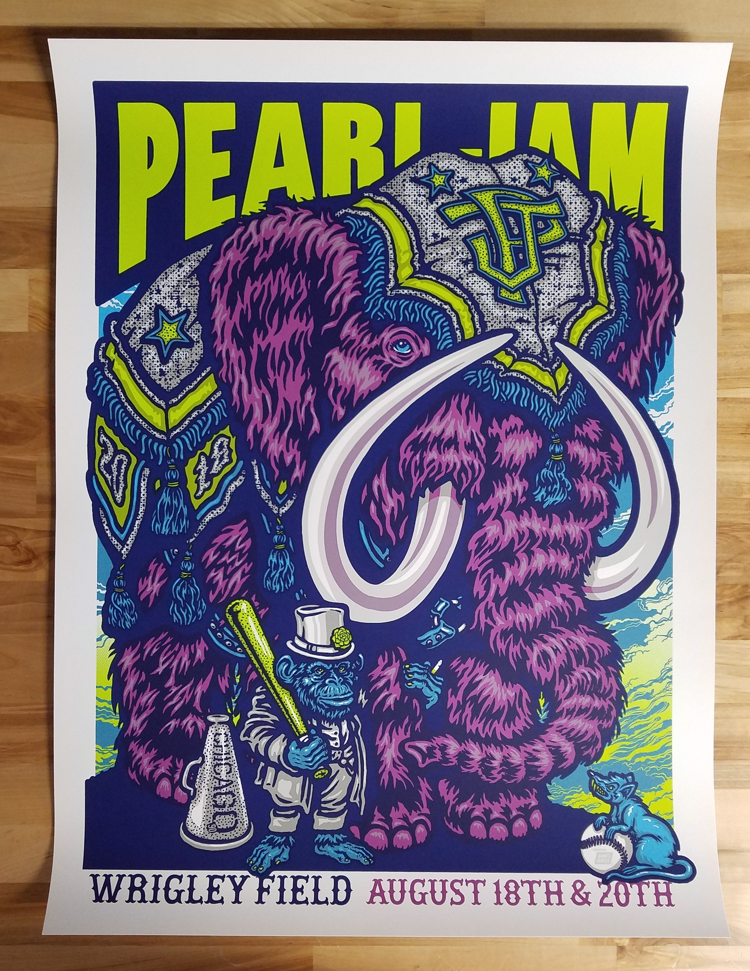 Pearl Jam Ames Bros Wrigley 2018 Official Merch Tent SHIPS TODAY