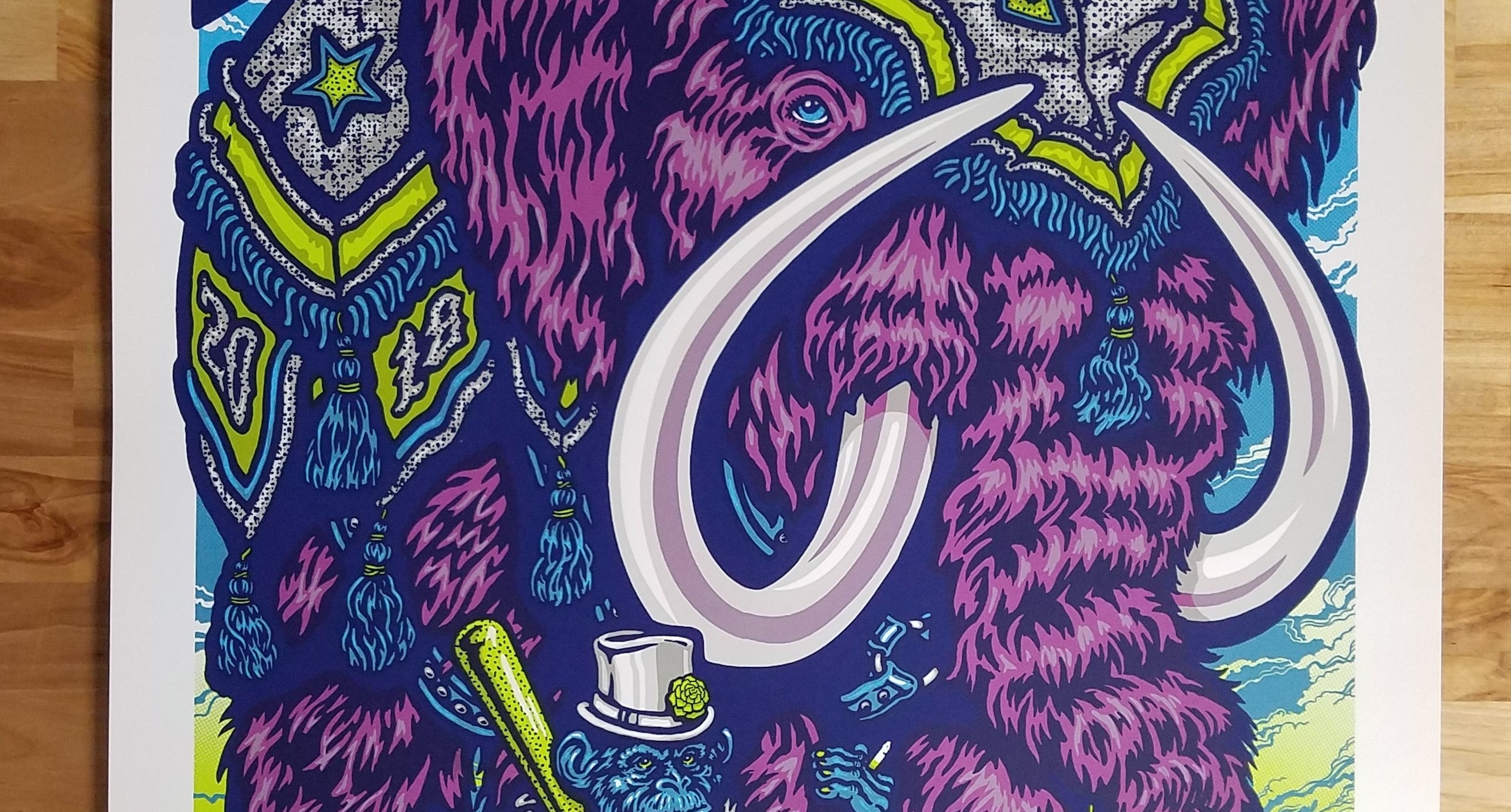 Title:  Pearl Jam Ames Bros Wrigley Field 2018  Poster artist:  Ames Bros. Edition:   Type: Size:  18" x 24" Location:  Chicago, Illinois Venue:  Wrigley Field Notes:  For the two Wrigley Field shows taking place on August 18th & August 20th, 2018.  Unsigned and Unnumbered - released on August 16, 2018 at the Wrigley Field Merch Tent across the street from the field.