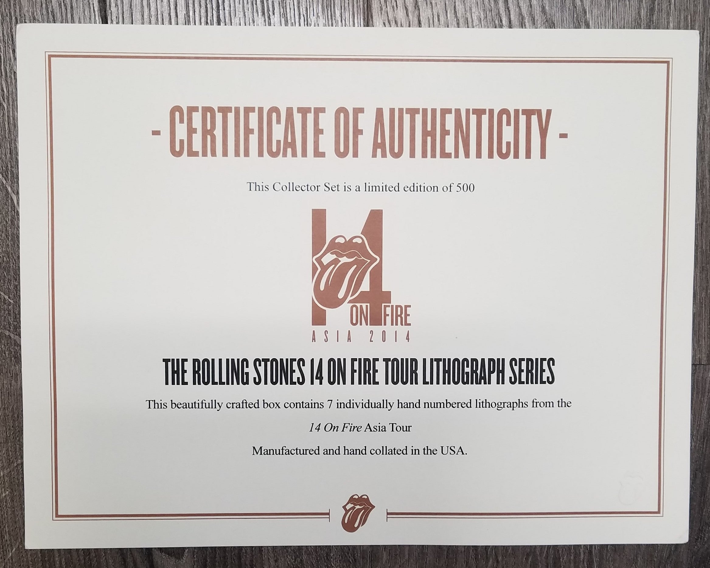 The Rolling Stones 14 On Fire Tour Lithograph Series Asia & European Poster Set