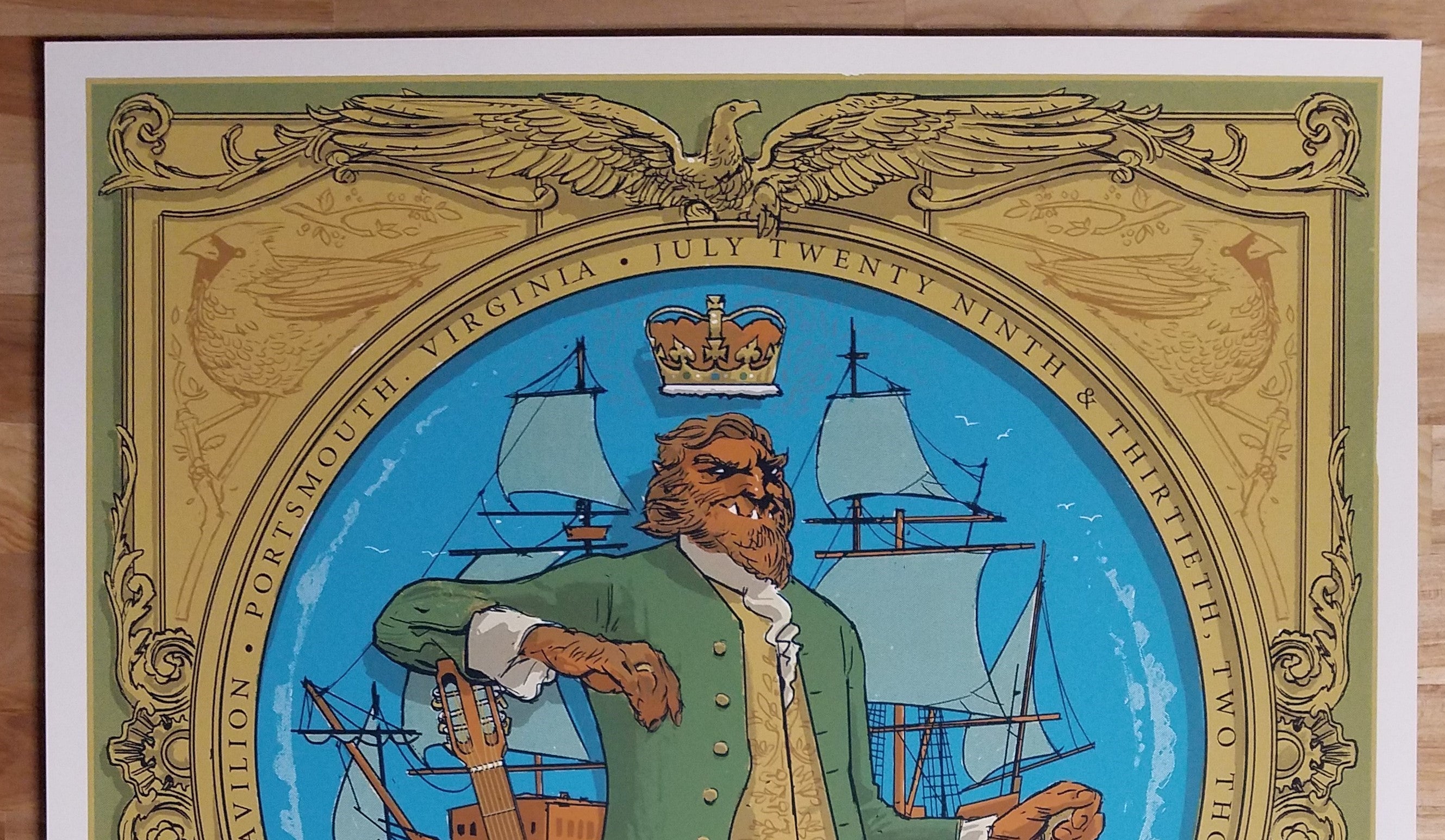Title: Phish July 29th & 30th, 2014 s/n Poster artist: Kelly Rich Edition: xx/650 Type: Size: 18” x 24” Location: Venue: Ntelos Pavilion Harbor - Portsmouth, VA Venue Notes: Signed and numbered by the artist.  Check out our other listings for more hard-to-find and out-of-print posters
