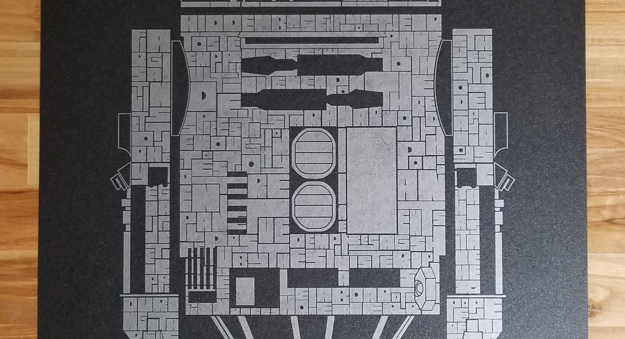 Title: R2  Artist: Tekst  Edition:  xx/150  Type: Screen print poster  Size: 13" x 20"  Notes:  This print is in mint condition and has been stored flat.  Printed in limited edition of 100, signed and numbered by the artist.  **Print is creased in lower right-hand corner (highlighted in photos).**  Check out our other listings for more hard-to-find and out-of-print posters.