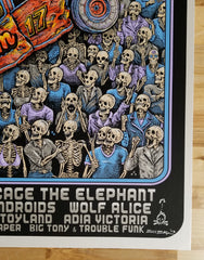 Title:  Cal Jam by Emek Poster - October 7th, 2017  Artist:  Emek  Edition:  xx/111 s/n  Type: Doodled Silkscreen print on Pearl Paper  Size: 24" x 18"  Location:  San Bernadino, CA  Venue:  Glen Helen Regional Park  Notes:  In hand ready to ship.    October 7th, 2017 Limited Edition Screen printed Poster of 111, signed and numbered by the artist  Check out our other listings for more hard-to-find and out-of-print posters.