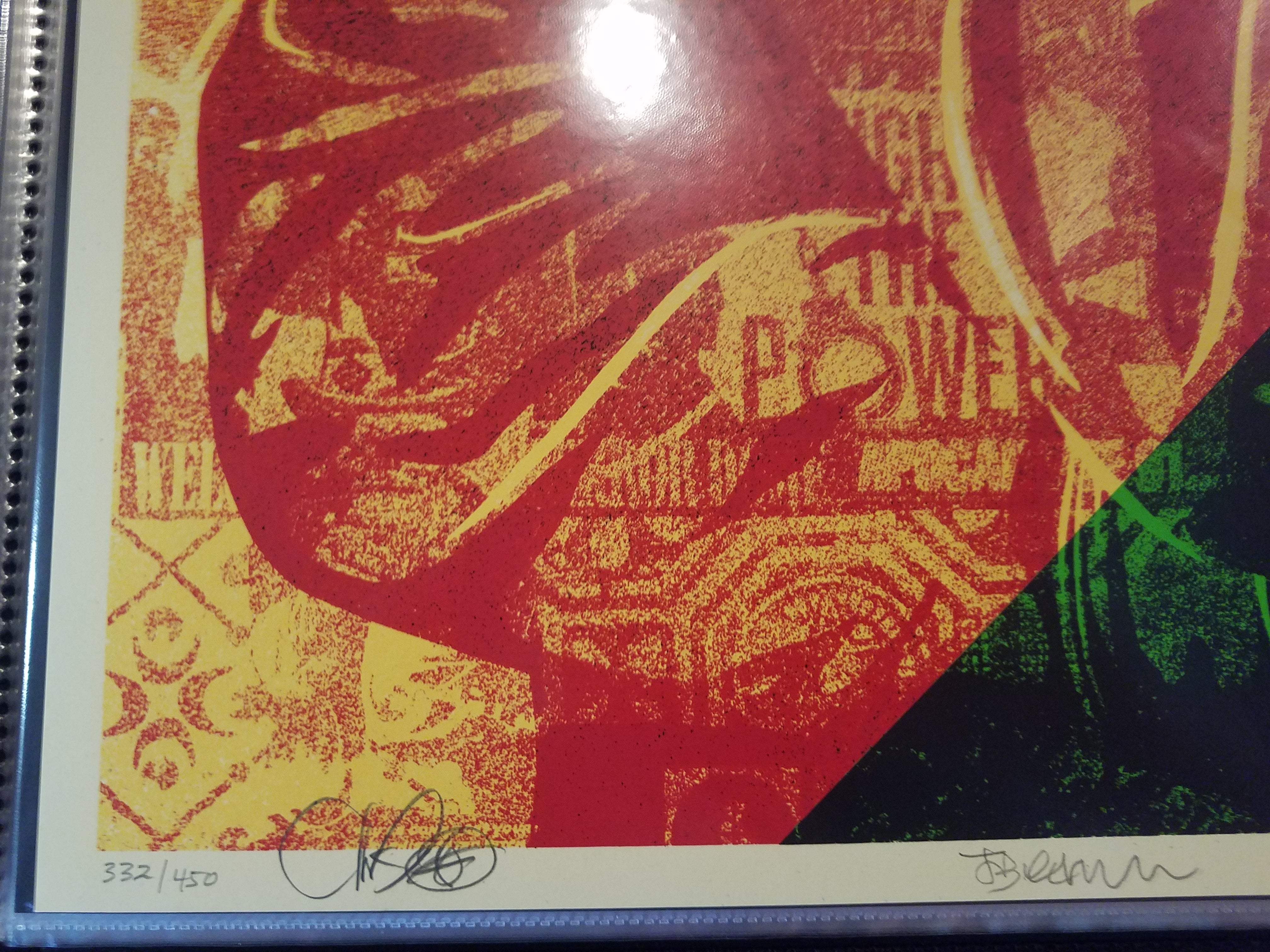 Chuck D, 2019  Shepard Fairey's 2018 Limited Edition run of 450, Signed by Shepard Fairey, Chuck D and Janette Beckman.  Printed on Cream Speckle Tone Paper   Ready to Ship!