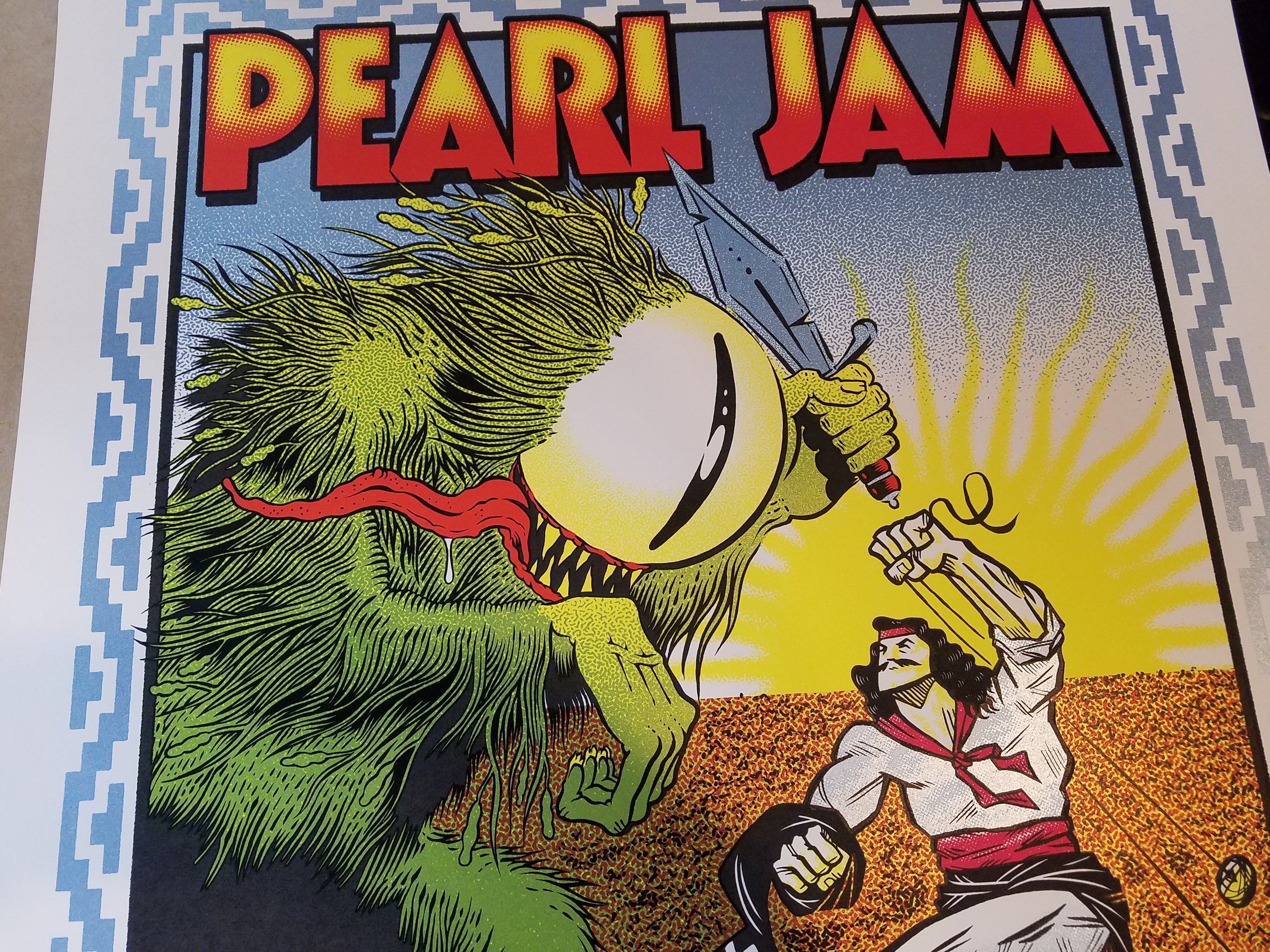 Pearl Jam Buenos Aires  4/3/2013 Limited Edition of 100, Signed and Numbered (Chuck Sperry signed – Chuck Sperry and Santi Pozzi – plate signed on the back)