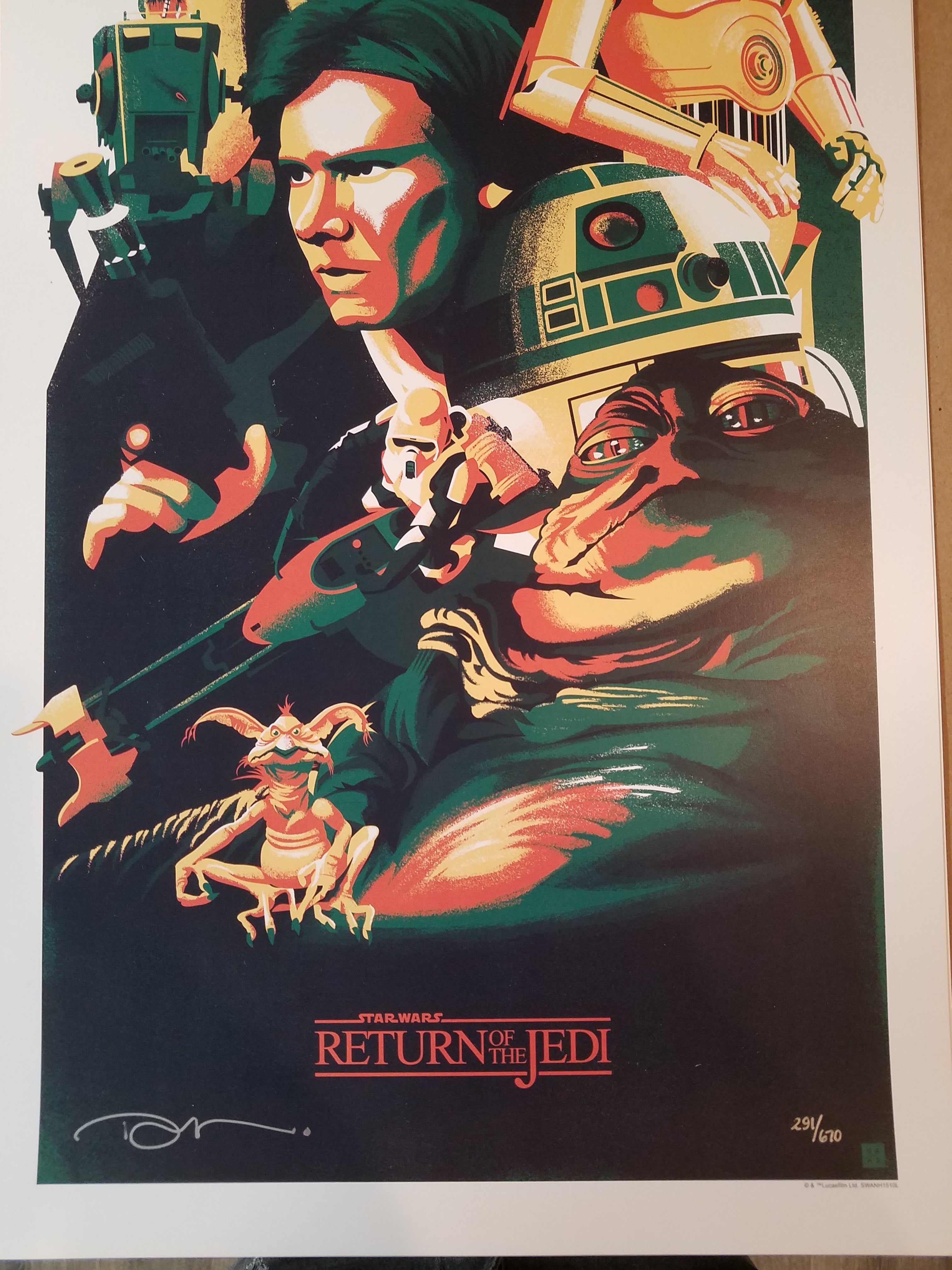 Star Wars Trilogy Set.  SIGNED and hand-numbered lithograph edition of 670.