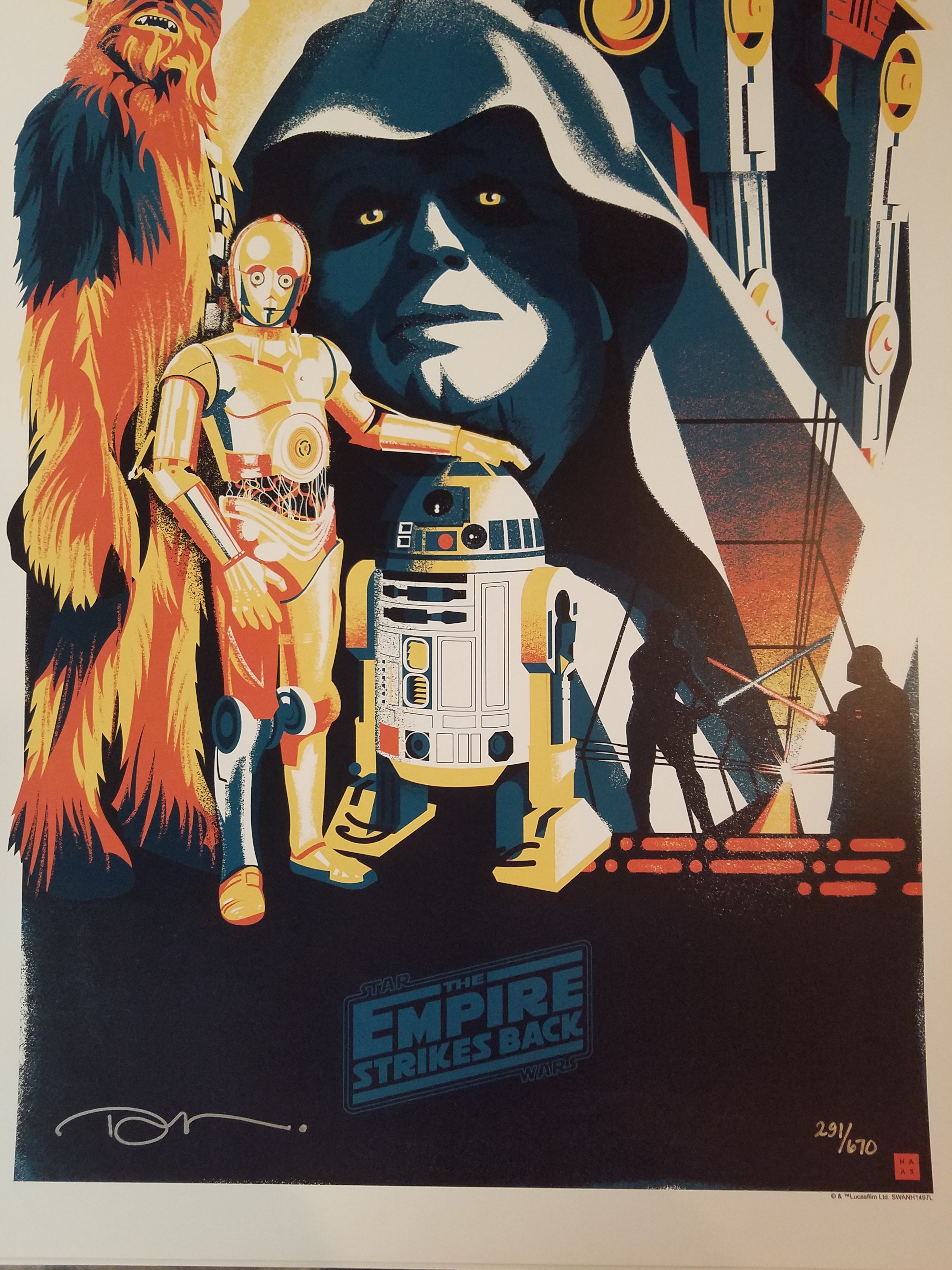 Star Wars Trilogy Set.  SIGNED and hand-numbered lithograph edition of 670.