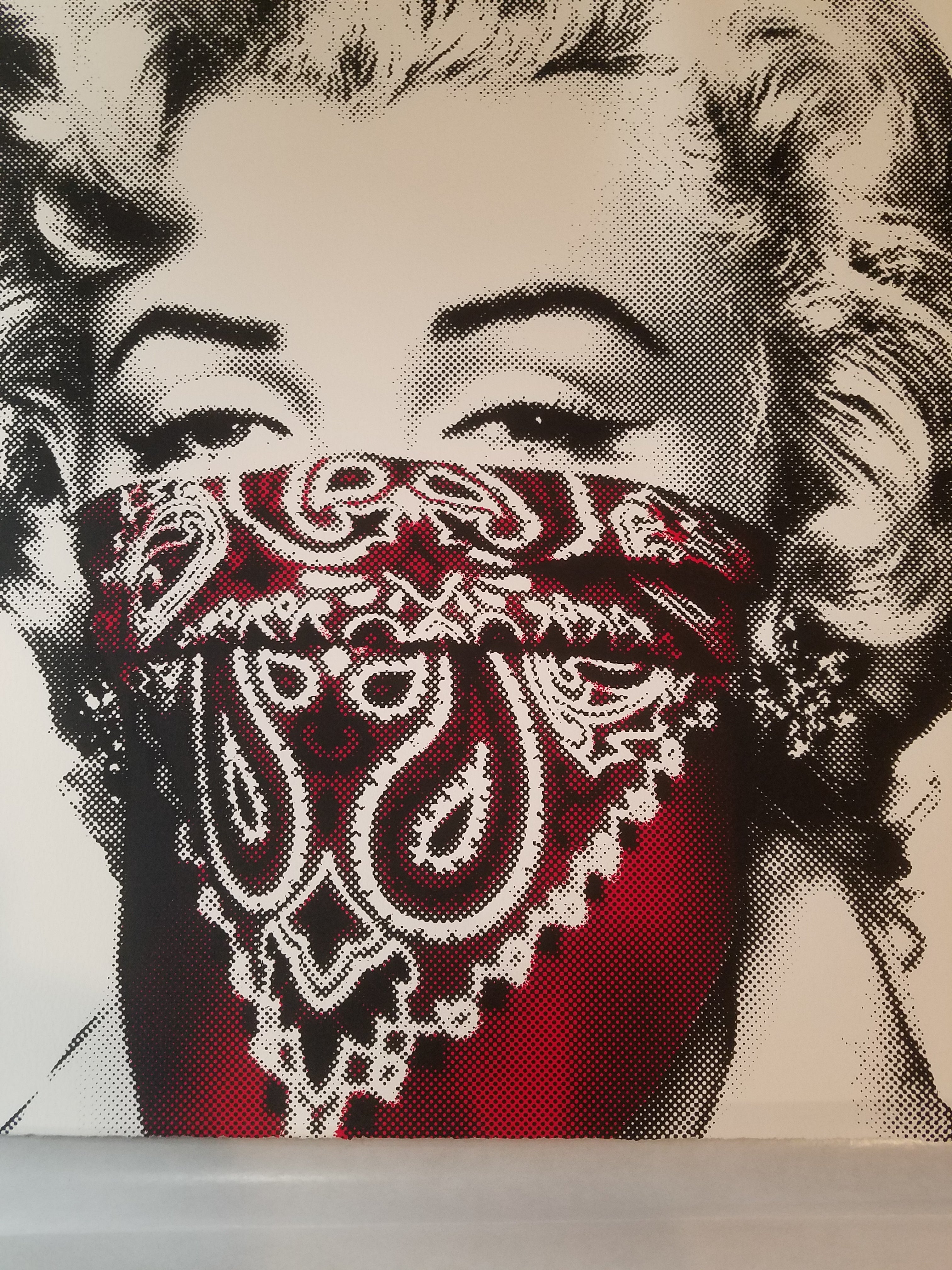 Title:  STAY SAFE RED  Artist:  Mr. Brainwash  Edition:  xx/50  Type:  Two-color screen-print on archival paper  Size:  22" x 22"  Notes:  Limited Edition of 50 Print on paper. In celebration of Marilyn Monroe’s birthday on June 1st, we will be releasing Stay Safe, a new limited edition screen print. Each two-color screen print is hand-torn, signed, and numbered with a thumbprint on the back.  Check out our other listings for more hard-to-find and out-of-print posters.