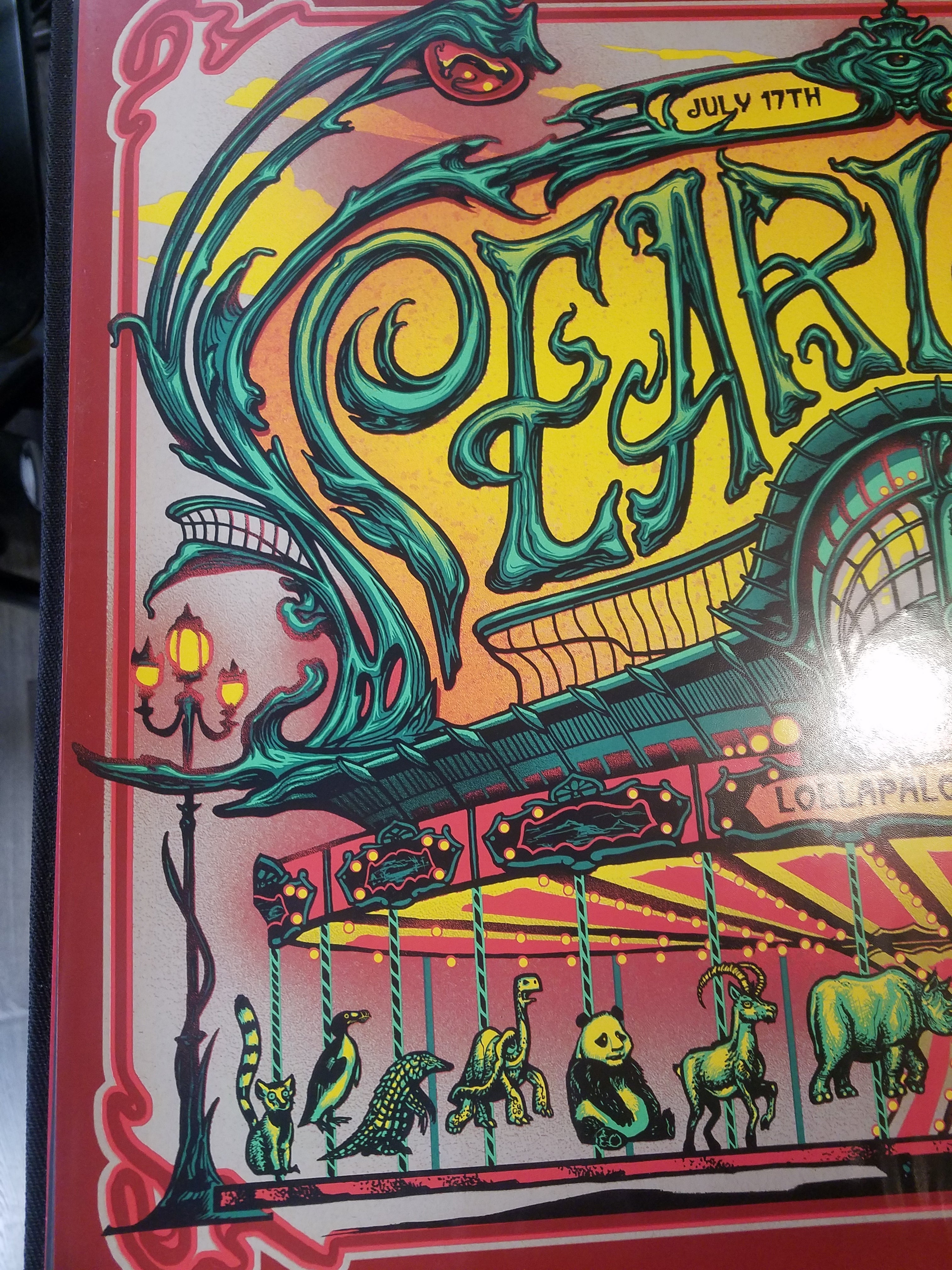 Title:  Pearl Jam Paris AP   Poster Artist:  MUNK ONE  Edition:  xx/100  Type:  AP on Light Brown Stock, 6 Color Screen Print, One Color Print and Authentication sticker on back side  Size: 24" x 18"  Location: Paris, FR  Venue:  Lollapalooza Show in Paris, FR - 7/17/22.