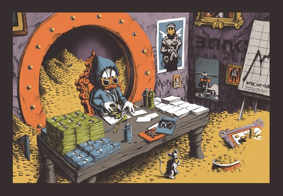 Uncle Bank$ PEZ Limited xx/50 Signed/Numbered Screen Print