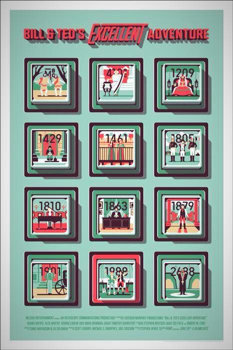 Bill & Ted's Excellent Adventure Screenprint Poster xx/225 MONDO Sold Out