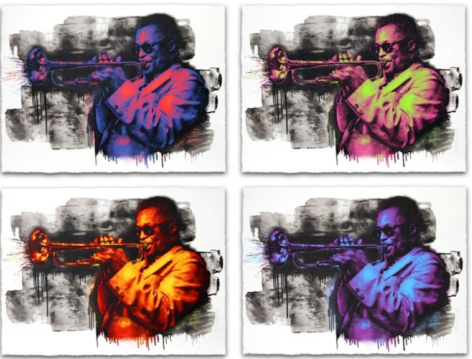 Mr. Brainwash Miles Davis Screenprint 4-Poster Set xx/50 S/N'd