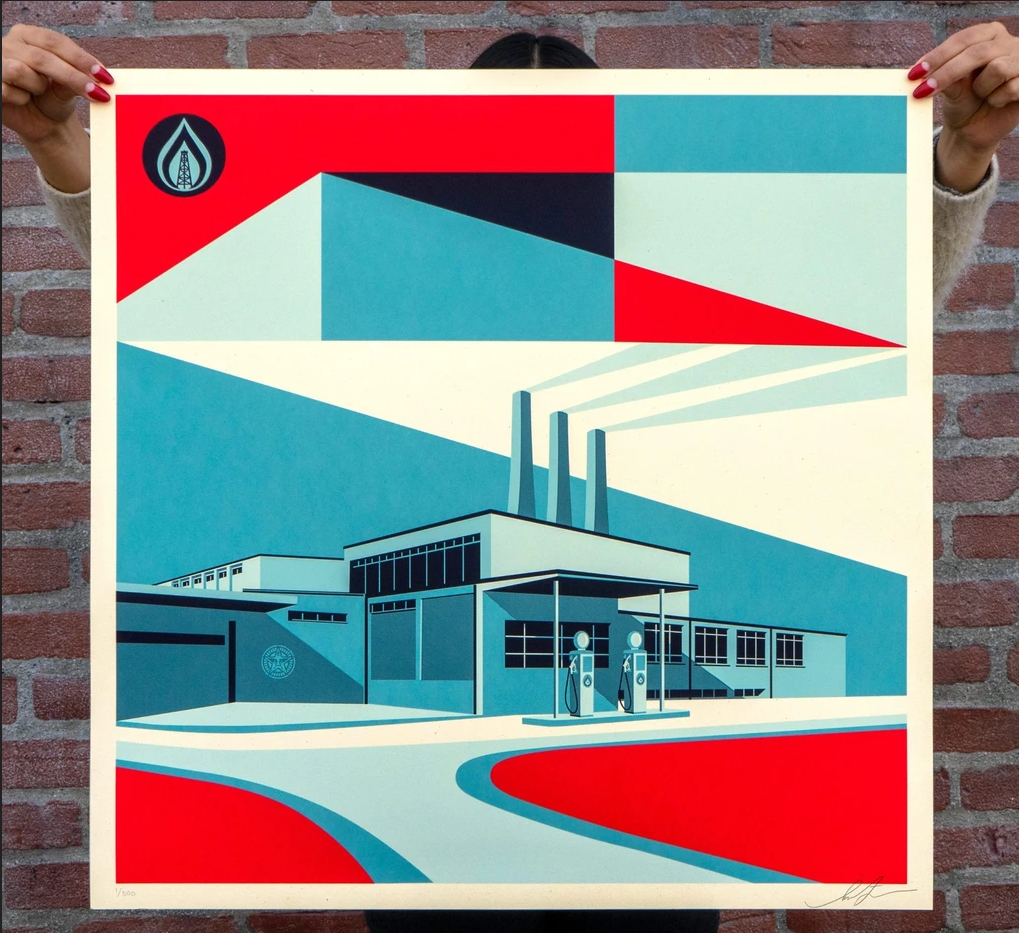 Shepard Fairey Downward Trajectory poster xx500 s/n