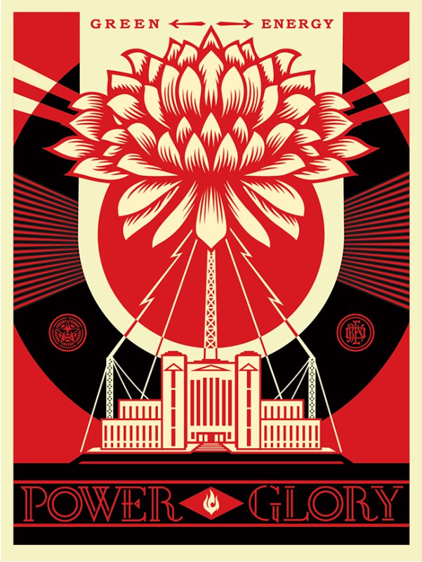 Shepard Fairey Green Power Print Poster Pawn Stars 2014 S/N'd