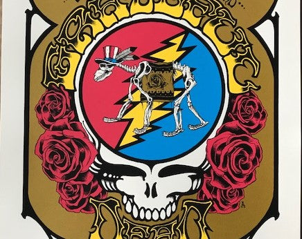 Title:  Grateful Dead Fare Thee Well Steal Your Face  Artist:  Alan Forbes  Edition:  2015 Limited edition run of ONLY 2,015, unsigned, hand-numbered by the artist  Type:  Screen printed poster  Size:  18" x 24"   Venue:  Levi's Stadium  Location:  Santa Clara, CA  Notes:  Fare Thee Well Tour; Celebrating 50 years (1965-2015) The concert was at the Levi's Stadium in Santa Clara, California, June 27th and 28th. Check out our other listings for more hard-to-find and out-of-print posters
