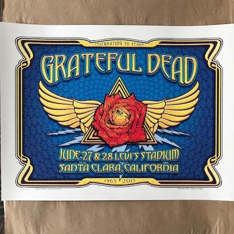 Title:  FARE THEE WELL - 2015 DAVE HUNTER POSTER GRATEFUL DEAD SANTA CLARA  Artist:  Dave Hunter  Edition:   76/5000  Type:  Extra-thick flat index stock silkscreen poster is in mint condition  Size:  24" x 18"  Venue:  Levi’s Stadium Concert 6/27-28/2015  Location: Santa Clara, CA  Notes:  2015 Limited edition screen printed poster of 1000, Poster is numbered 76/1000 in pencil.  In house and ready to ship!  Check out our other listings for more hard-to-find and out-of-print posters.