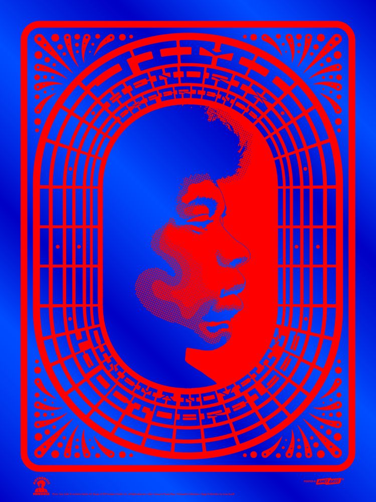 Ames Bros Jimi Hendrix Experience 55th Anniversary Blue Foil Edition 2022