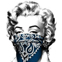 Mr Brainwash STAY SAFE - Blue Edition of 50 / 22x22 Marilyn Monroe MBW poster