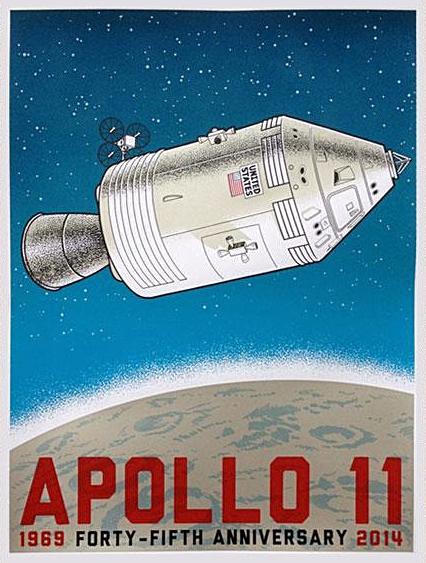 Moonshot Forty Fifth Anniversary Edition Poster Tiny Bird Press S/N'd xx/45