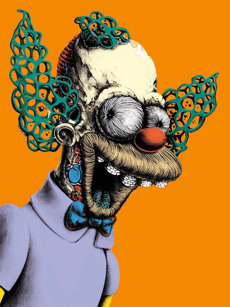 Skrutchy Screenprint Orange Edition S/N'd xx/30 The Simpsons Krusty PEZ 2014