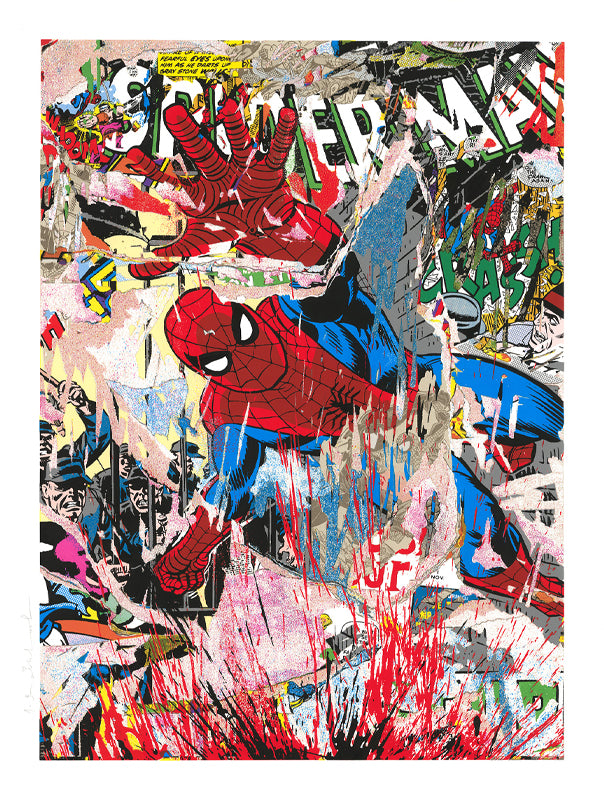 Mr. Brainwash Spider-Man Art Screenprint Poster S/N ##/55 Marvel