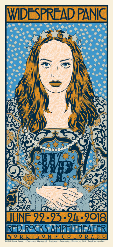 Chuck Sperry Widespread Panic Red Rocks Amphitheatre 2018 Show Print AE ###/100
