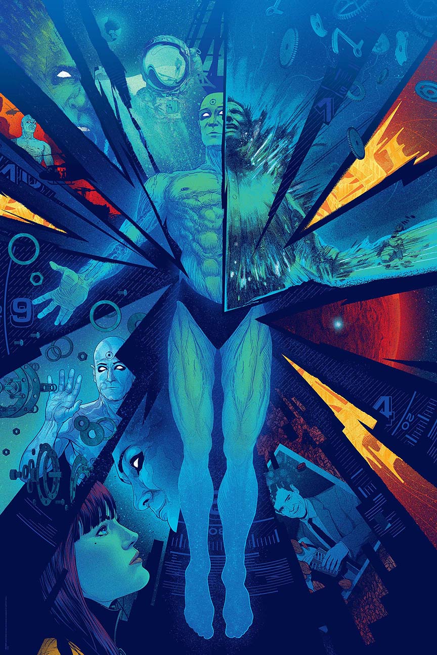 Kevin Tong Screenprint Watchmen x/125, S/N'd 2013