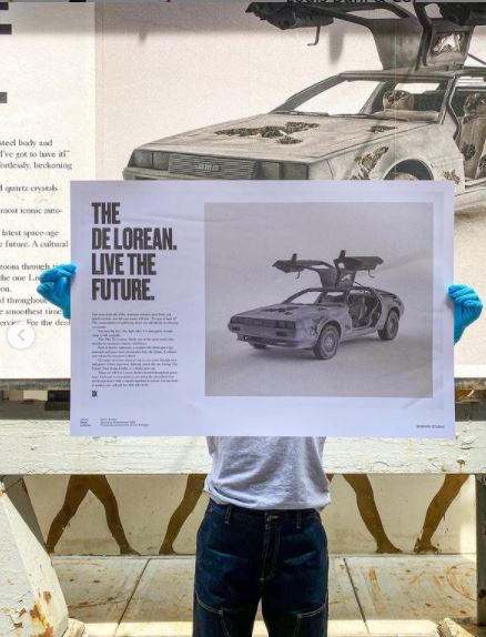 "Fictional Advertisements" by Daniel Arsham June 25 - August 7, 2021 Set of Five Prints, Limited Edition of 250, Signed by the artist Published by Library Street Collective and produced on the occasion of Daniel Arsham’s exhibition Turning Wrenches at Library Street Collective, Detroit (June 25 - August 7, 2021). prints are rolled in kraft paper and shipped in a sturdy cardboard tube protected with bubble wrap on each end of the inside.