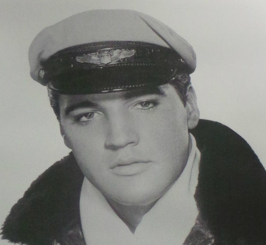 Crazy About Elvis - B&W Edition.  By Tim Oliveira.  2016 B&W Limited Edition of 32, Signed and Numbered by the artist  Print is stored flat in very good condition. Following purchase, prints are rolled in archival paper and shipped with bubble wrap in sturdy cardboard tubes.