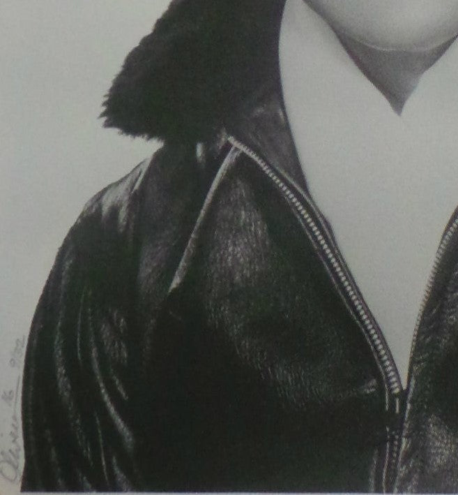 Crazy About Elvis - B&W Edition.  By Tim Oliveira.  2016 B&W Limited Edition of 32, Signed and Numbered by the artist  Print is stored flat in very good condition. Following purchase, prints are rolled in archival paper and shipped with bubble wrap in sturdy cardboard tubes.