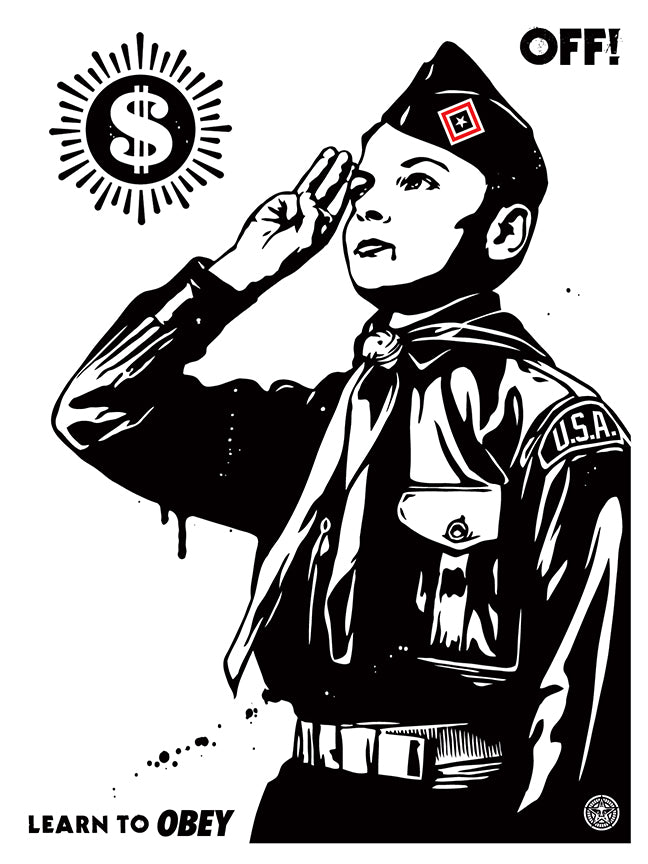 Shepard Fairey LEARN TO OBEY 2014 Poster, s/n